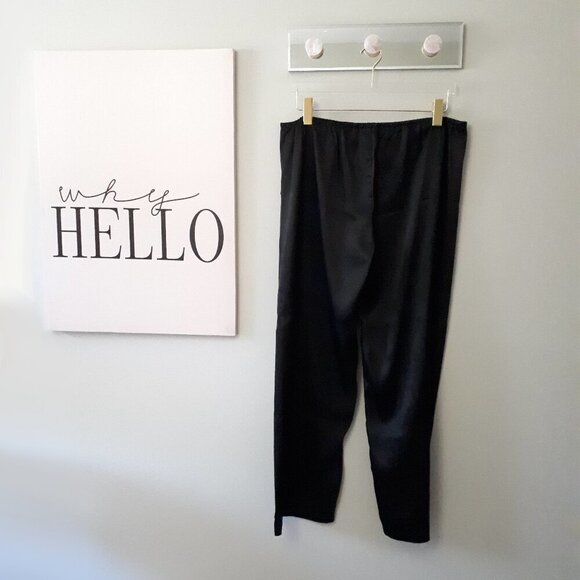 NWOT La Senza Lingerie black & pink satin-like pajama pants, L - Picture 5 of 5